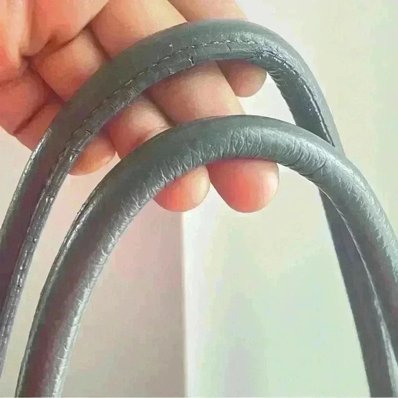 VERA PELLE GREY  PEBBLED LEATHER JUMBO BAG SHOULDER BAG - Picture 4 of 16